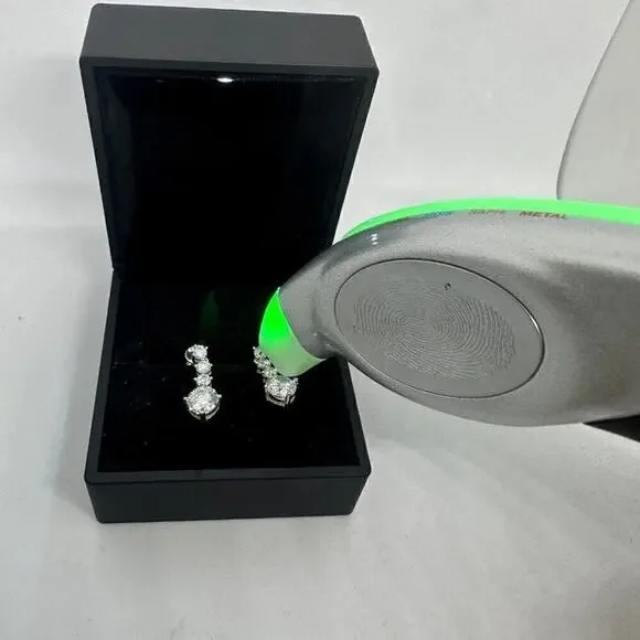 Moissanite Diamond Earrings Hanging Drop Studs 2.6 Ct Brilliant Round Cut - Picture 9 of 9